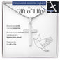 Organ Donor Gift Of Life Personalized Cross Necklace