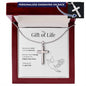 Organ Donor Gift Of Life Personalized Cross Necklace