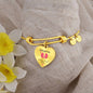 Kidney Donor 'Kidneyversary' Personalized Heart Pendant Bracelet