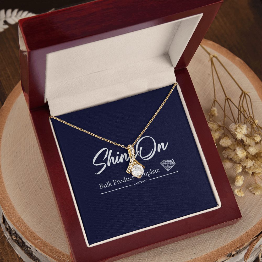 Personalized Ribbon Pendant Necklace