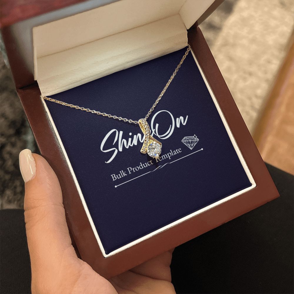 Personalized Ribbon Pendant Necklace