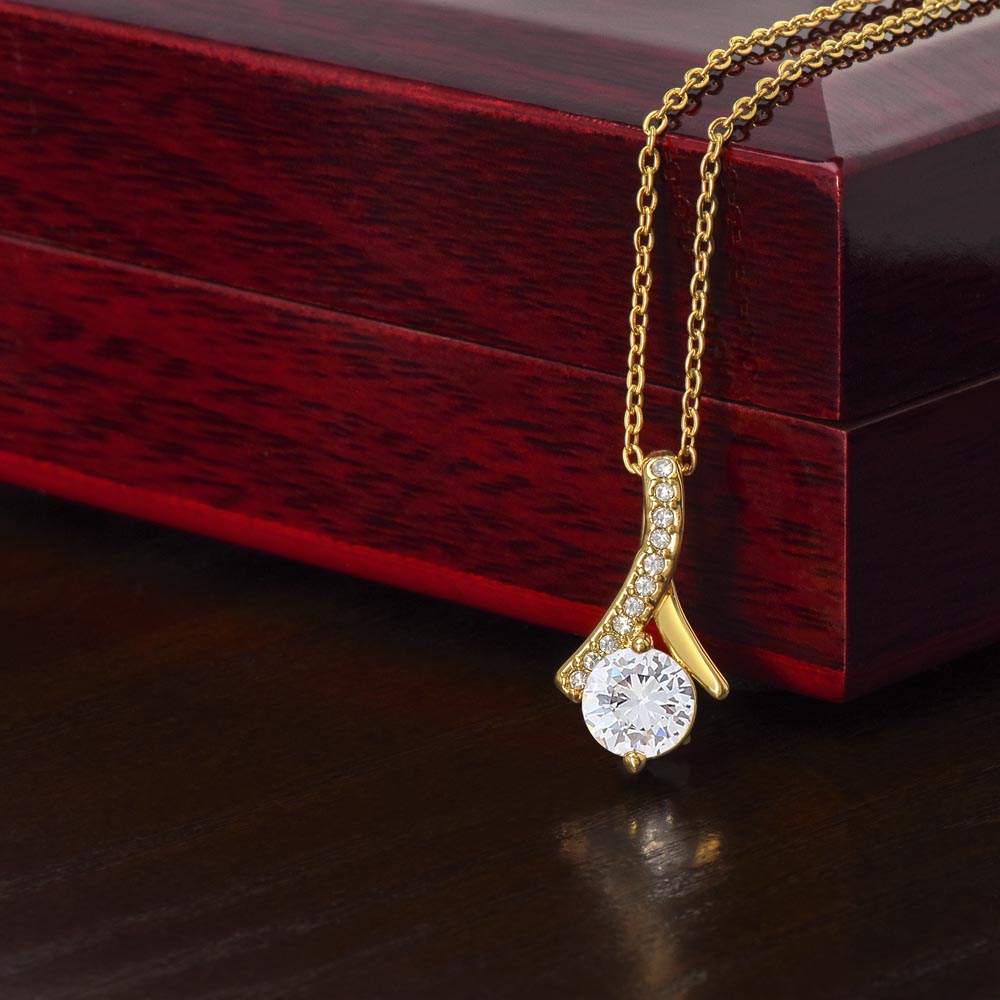 Personalized Ribbon Pendant Necklace