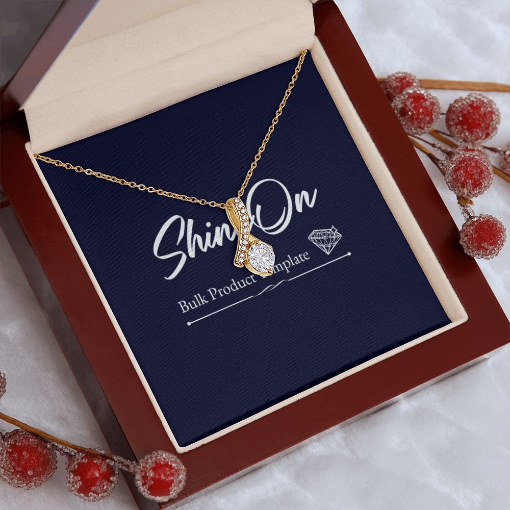 Personalized Ribbon Pendant Necklace