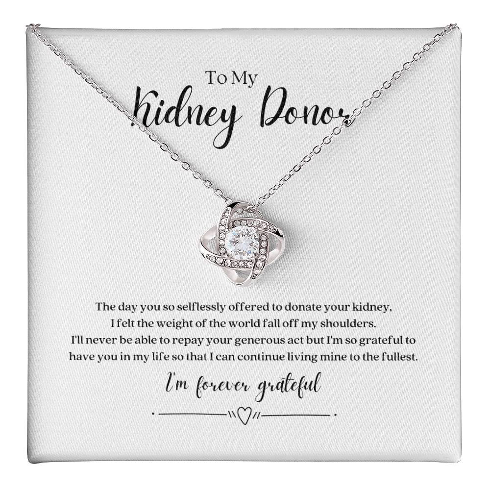 Kidney Donor Gratitude Knot Necklace