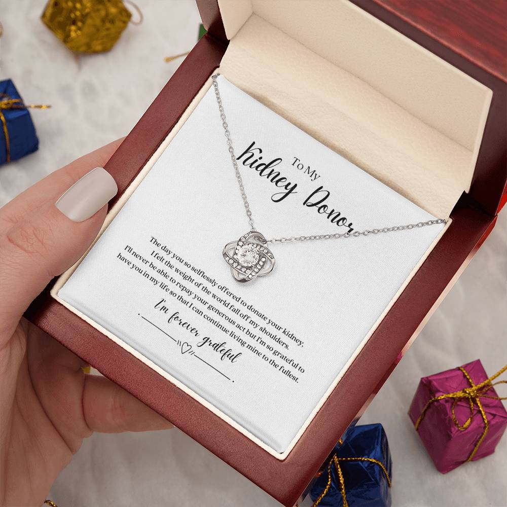 Kidney Donor Gratitude Knot Necklace