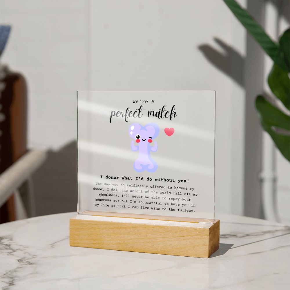 Bone Marrow Donor Acrylic Plaque