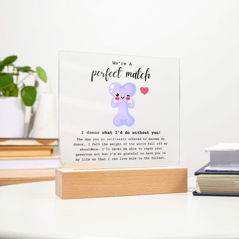 Bone Marrow Donor Acrylic Plaque