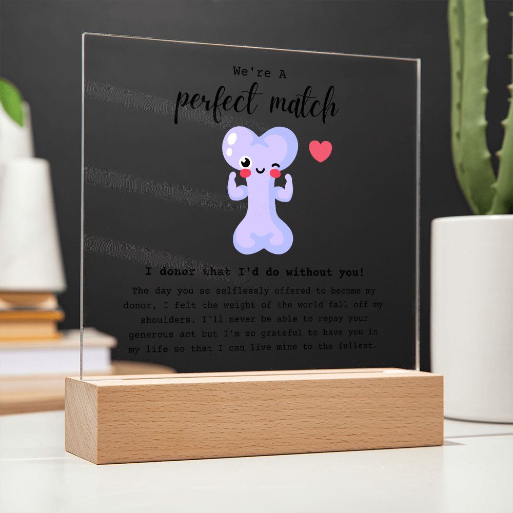 Bone Marrow Donor Acrylic Plaque