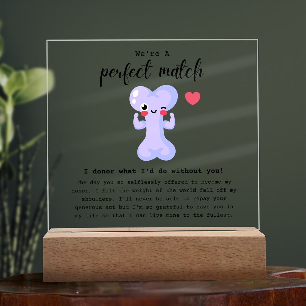 Bone Marrow Donor Acrylic Plaque
