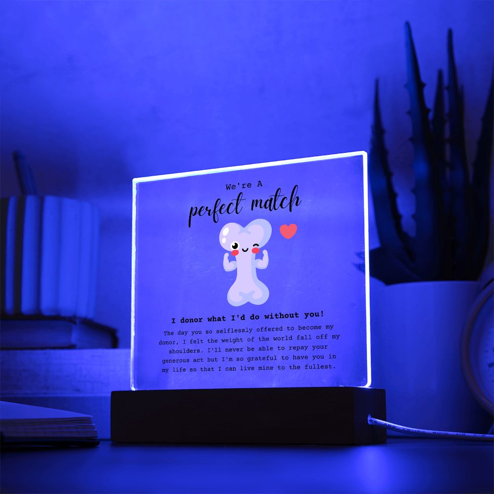Bone Marrow Donor Acrylic Plaque