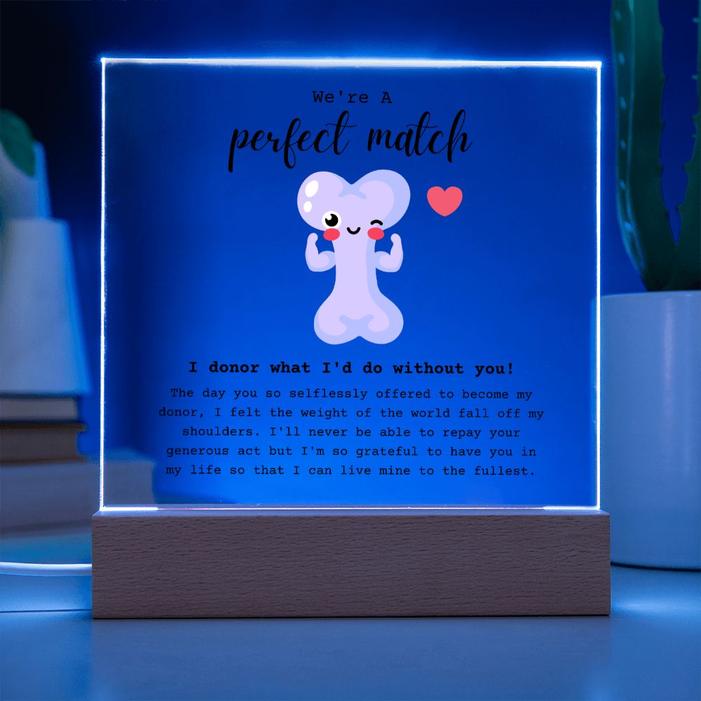 Bone Marrow Donor Acrylic Plaque