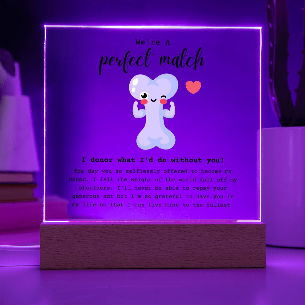 Bone Marrow Donor Acrylic Plaque