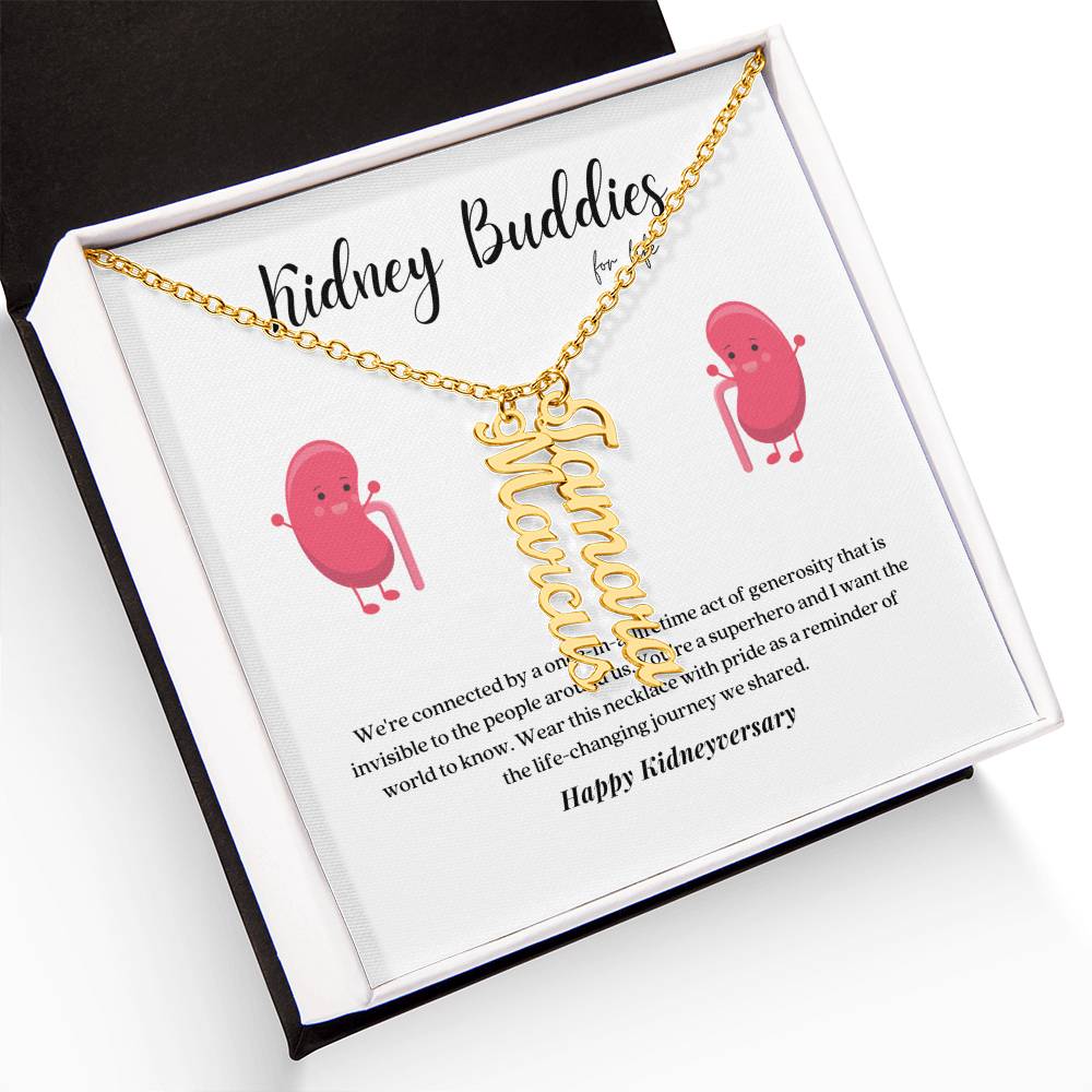 Kidney Transplant Anniversary Personalized Name Necklace