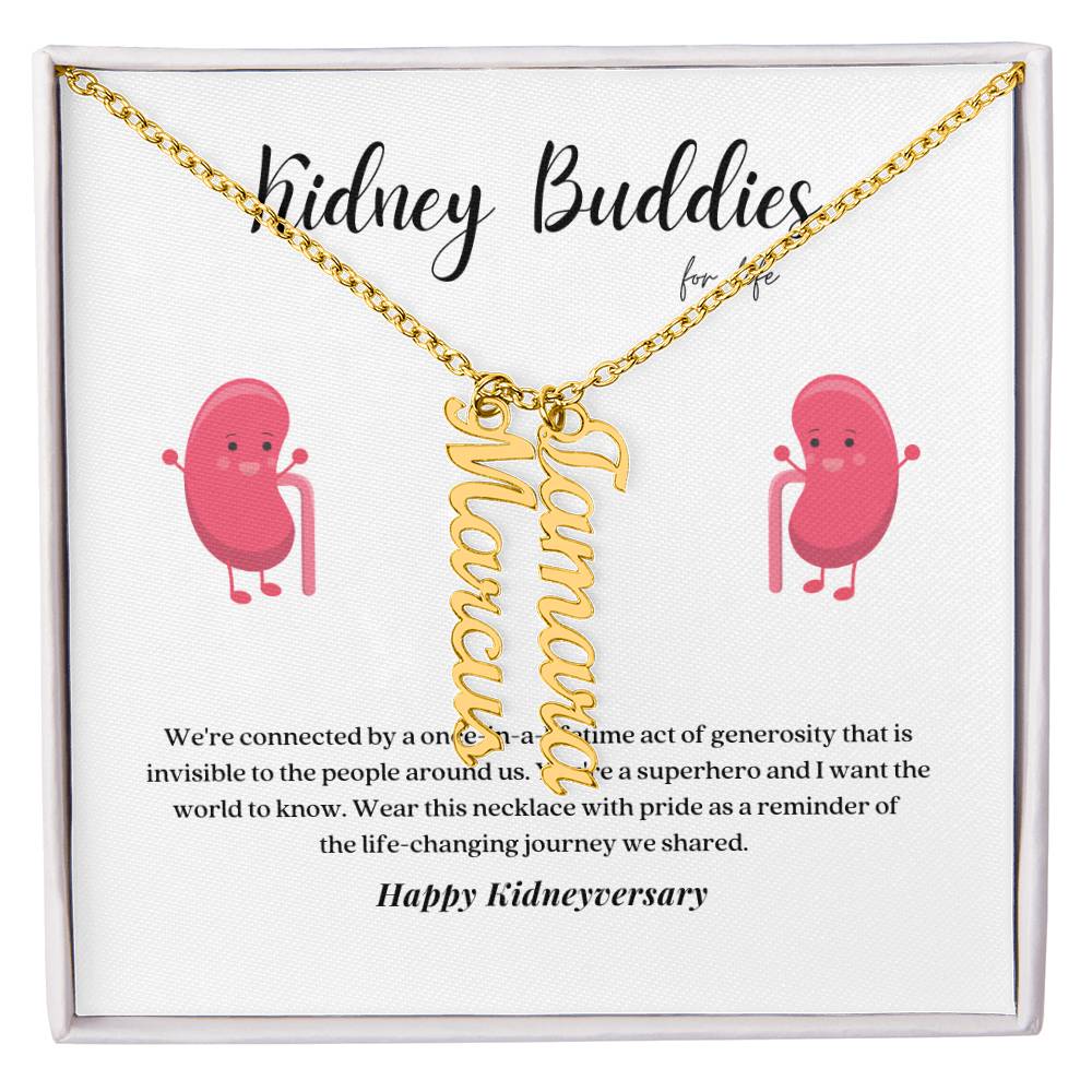 Kidney Transplant Anniversary Personalized Name Necklace