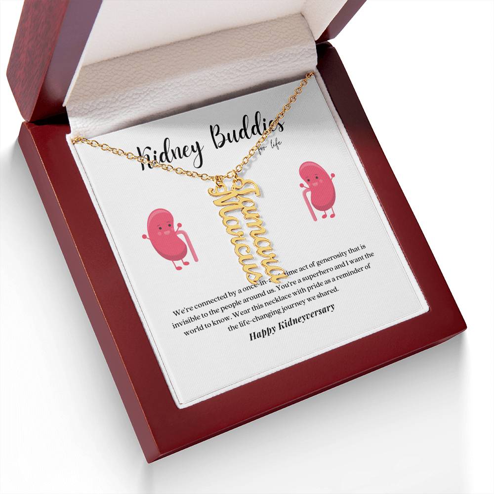 Kidney Transplant Anniversary Personalized Name Necklace