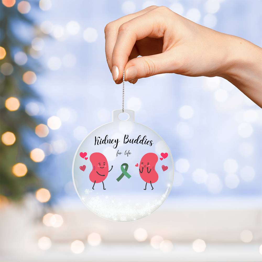 Kidney Buddies Acrylic Holiday Ornament