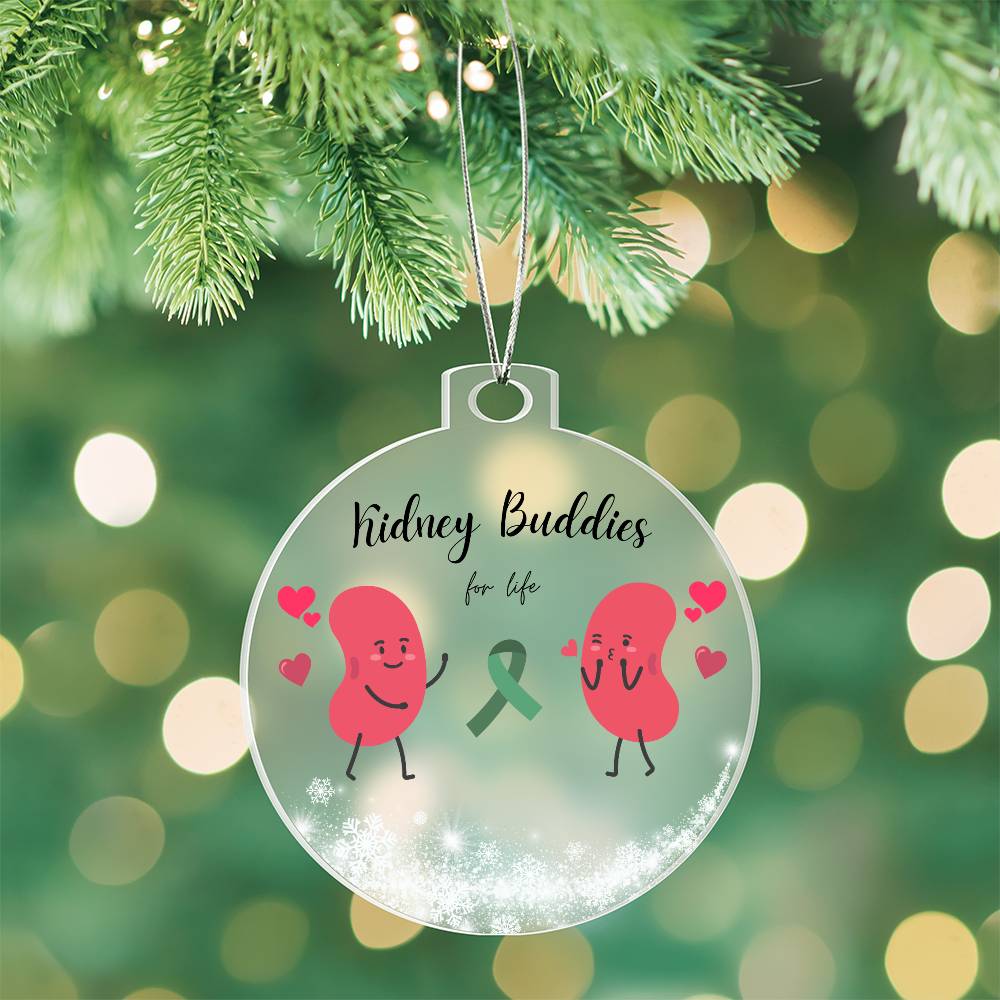 Kidney Buddies Acrylic Holiday Ornament
