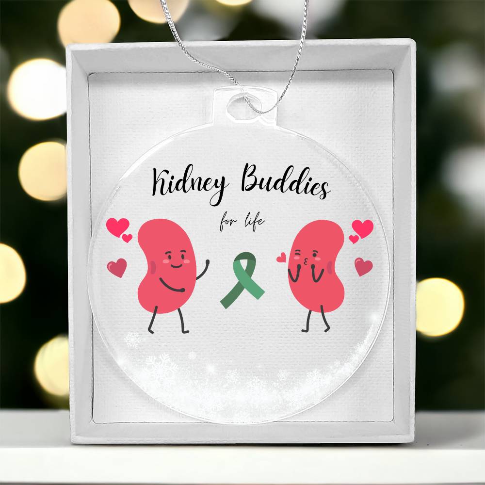 Kidney Buddies Acrylic Holiday Ornament