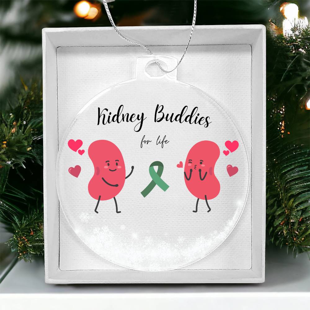 Kidney Buddies Acrylic Holiday Ornament