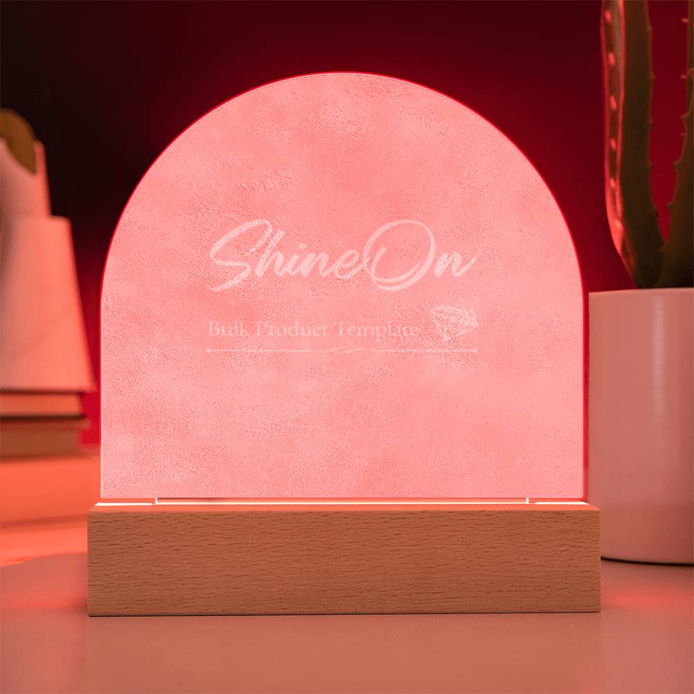 Engraved Acrylic Arch Template
