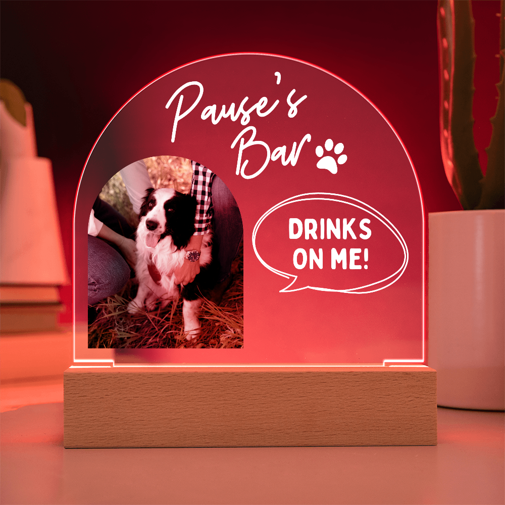 Custom Pet Acrylic Bar Sign