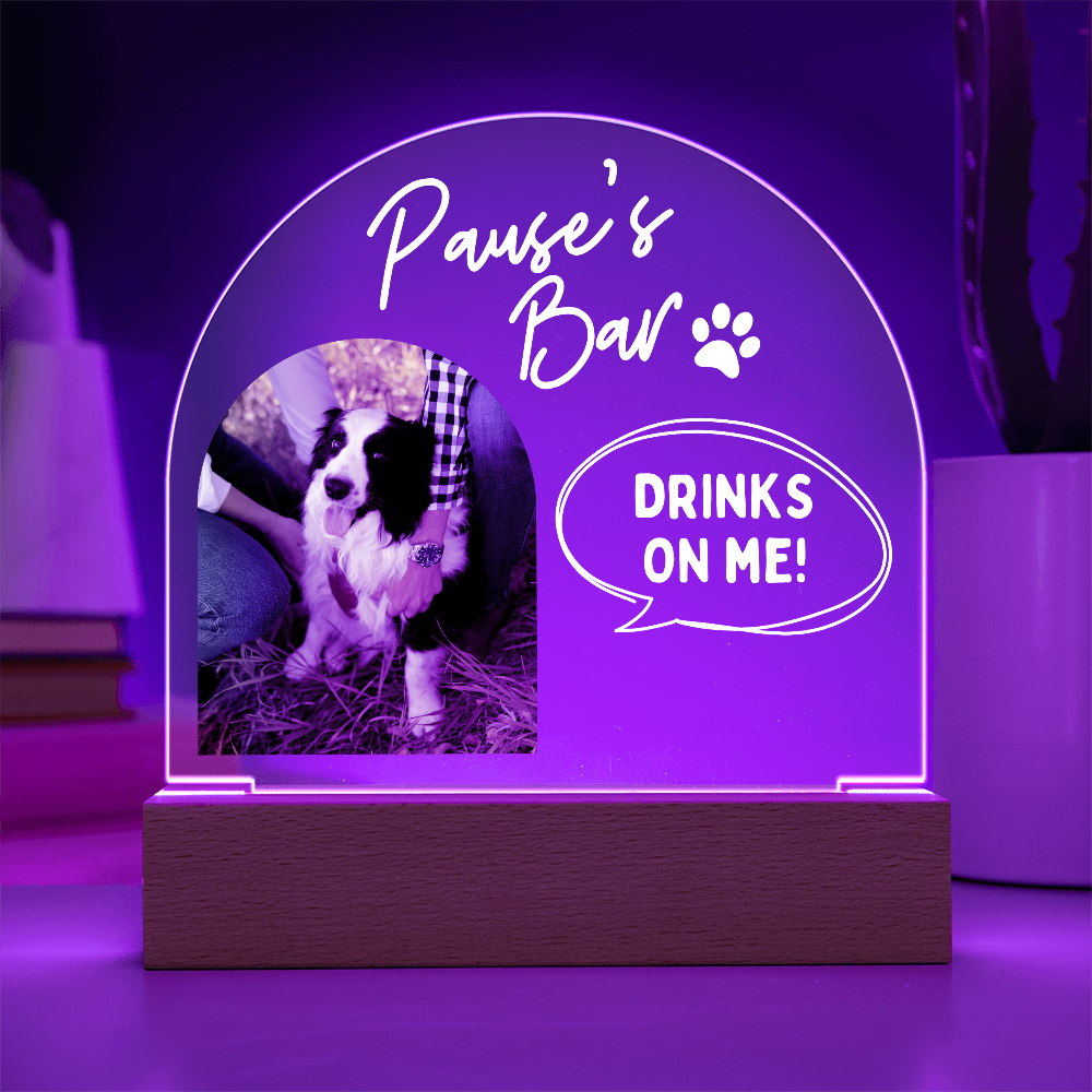 Custom Pet Acrylic Bar Sign