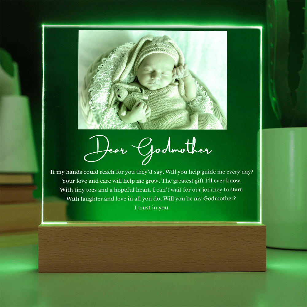 Godmother Proposal Personalized LED Acrylic Plaque
