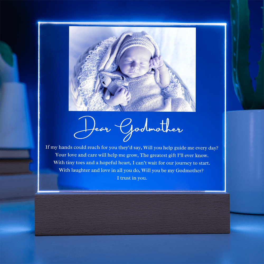 Godmother Proposal Personalized LED Acrylic Plaque