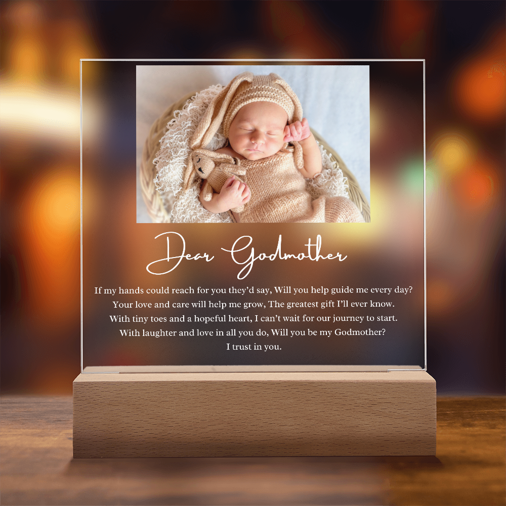 Godmother Proposal Personalized LED Acrylic Plaque