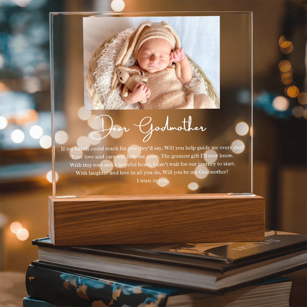 Godmother Proposal Personalized LED Acrylic Plaque