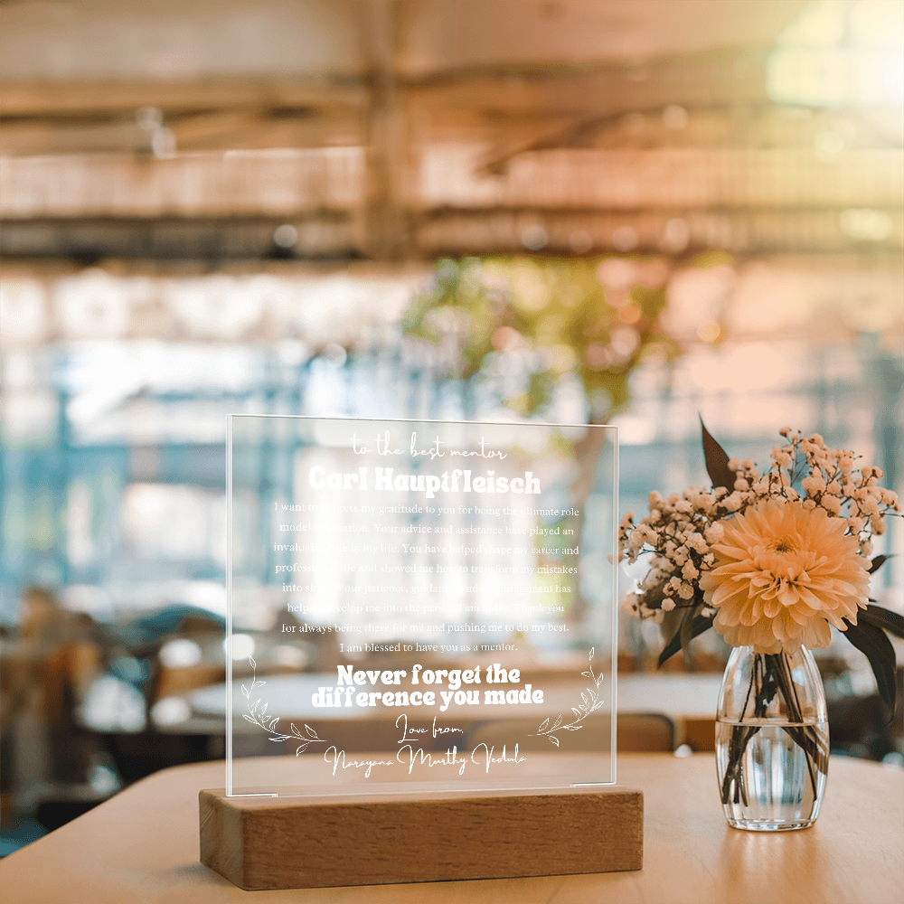 To My Mentor Personalized Plaque