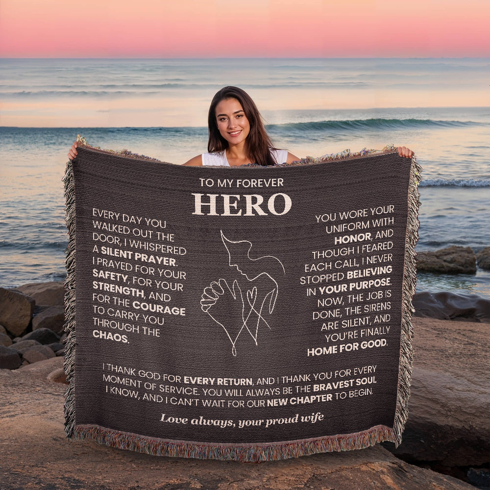First Responder Horizontal Heirloom Blanket from Wife