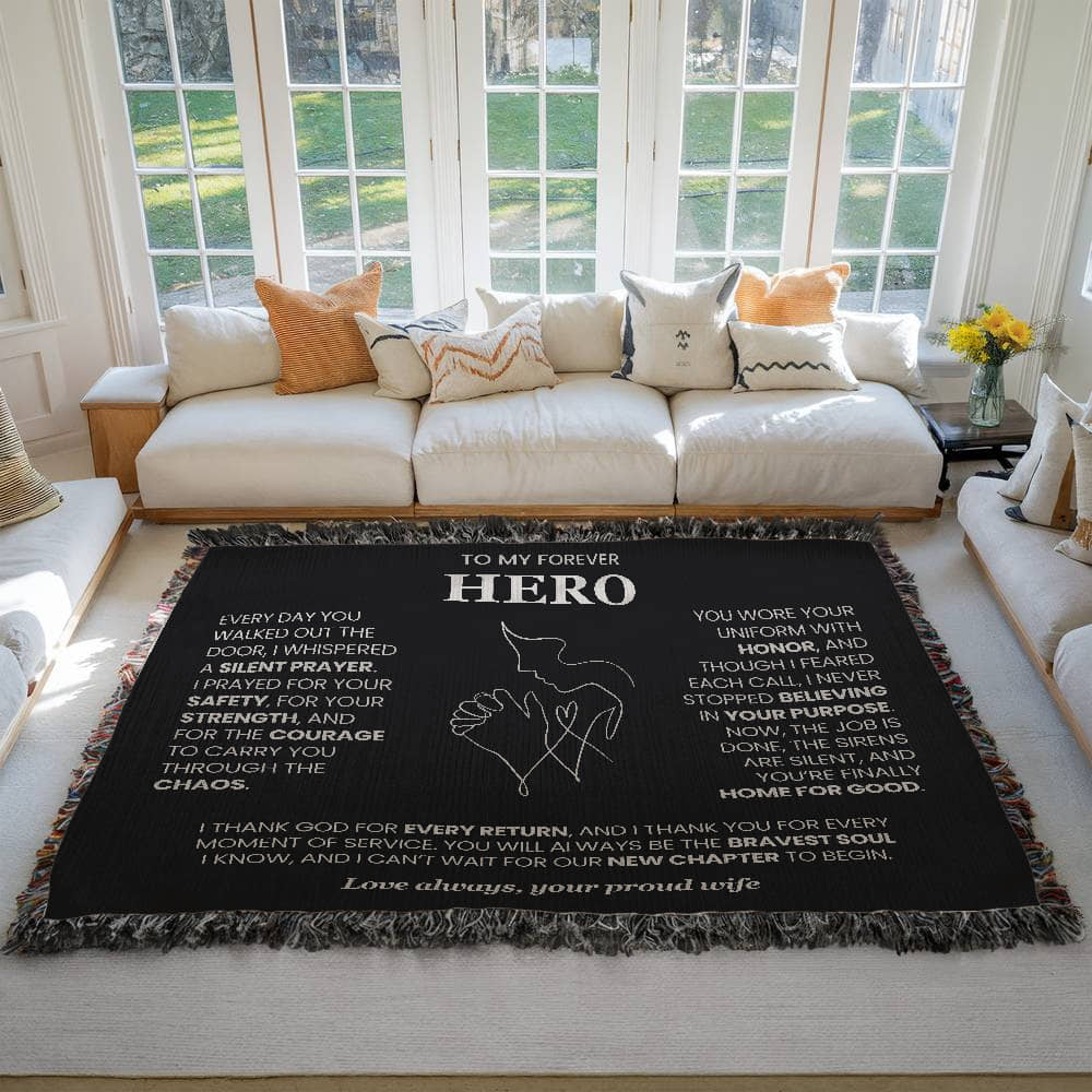 First Responder Horizontal Heirloom Blanket from Wife