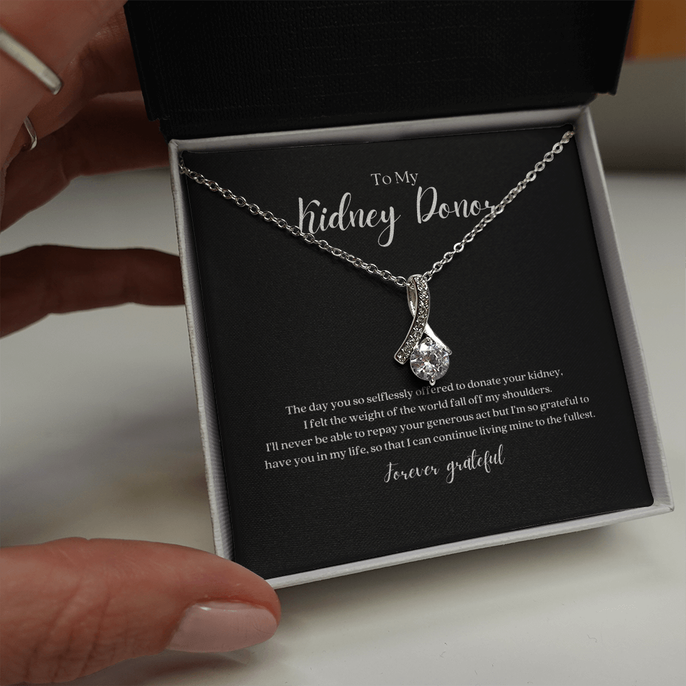 ShineOn Fulfillment Jewelry Kidney Donor Ribbon Pendant Necklace