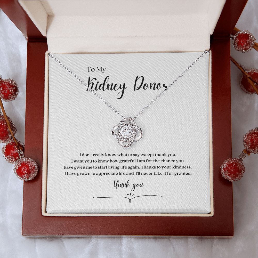 Kidney Donor 'Thank You' Pendant Necklace