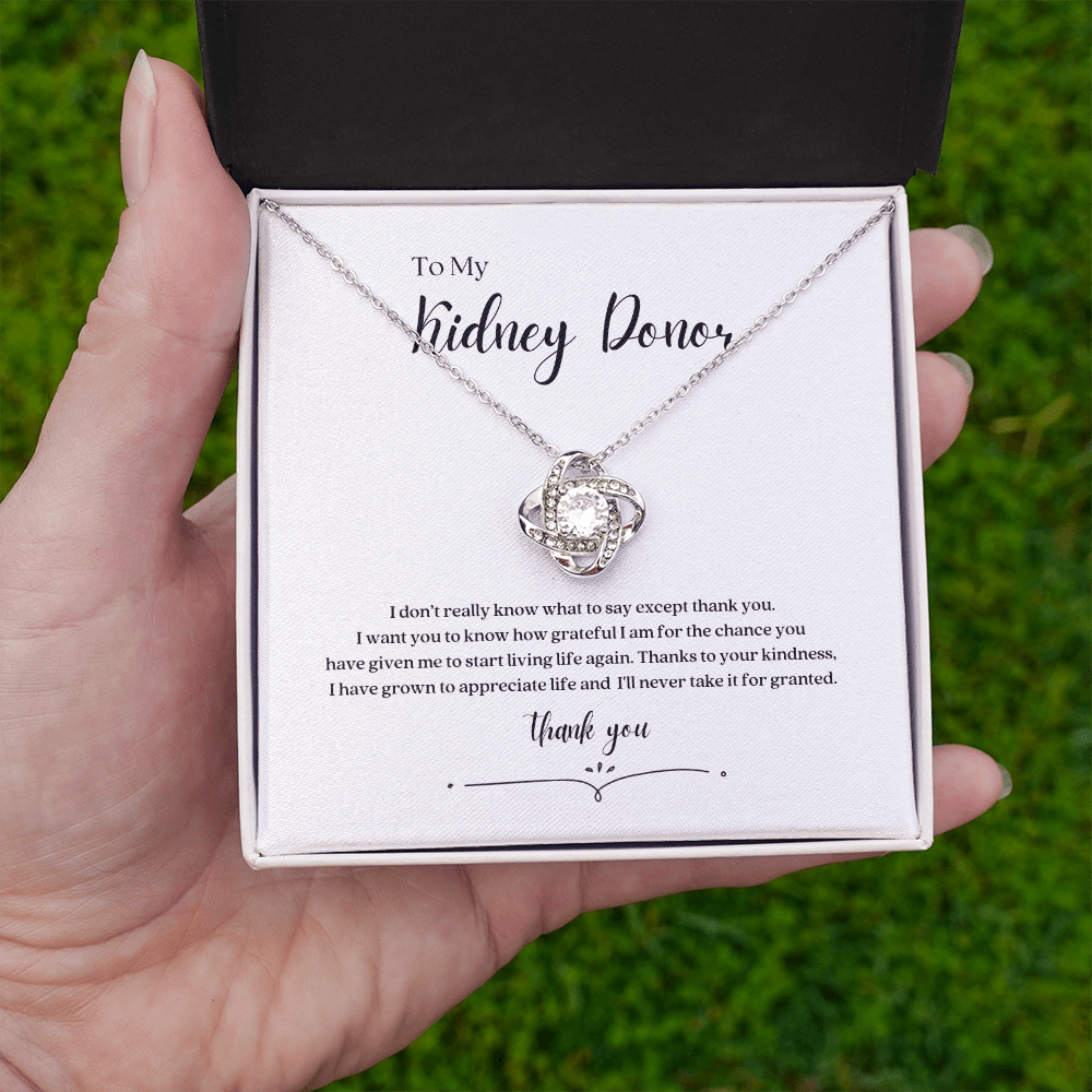 ShineOn Fulfillment Jewelry Standard Box Kidney Donor 'Thank You' Pendant Necklace