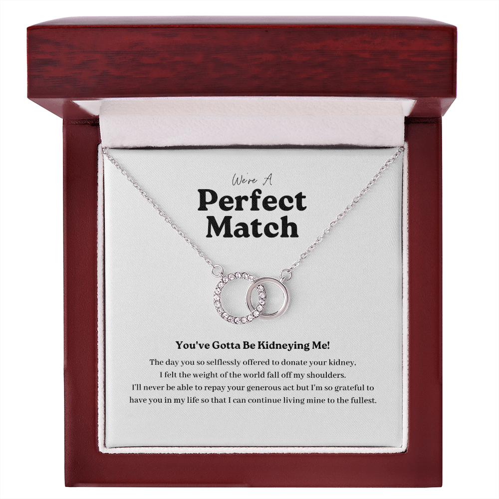 ShineOn Fulfillment Jewelry Mahogany Style Luxury Box Kidney Transplant Perfect Match Necklace