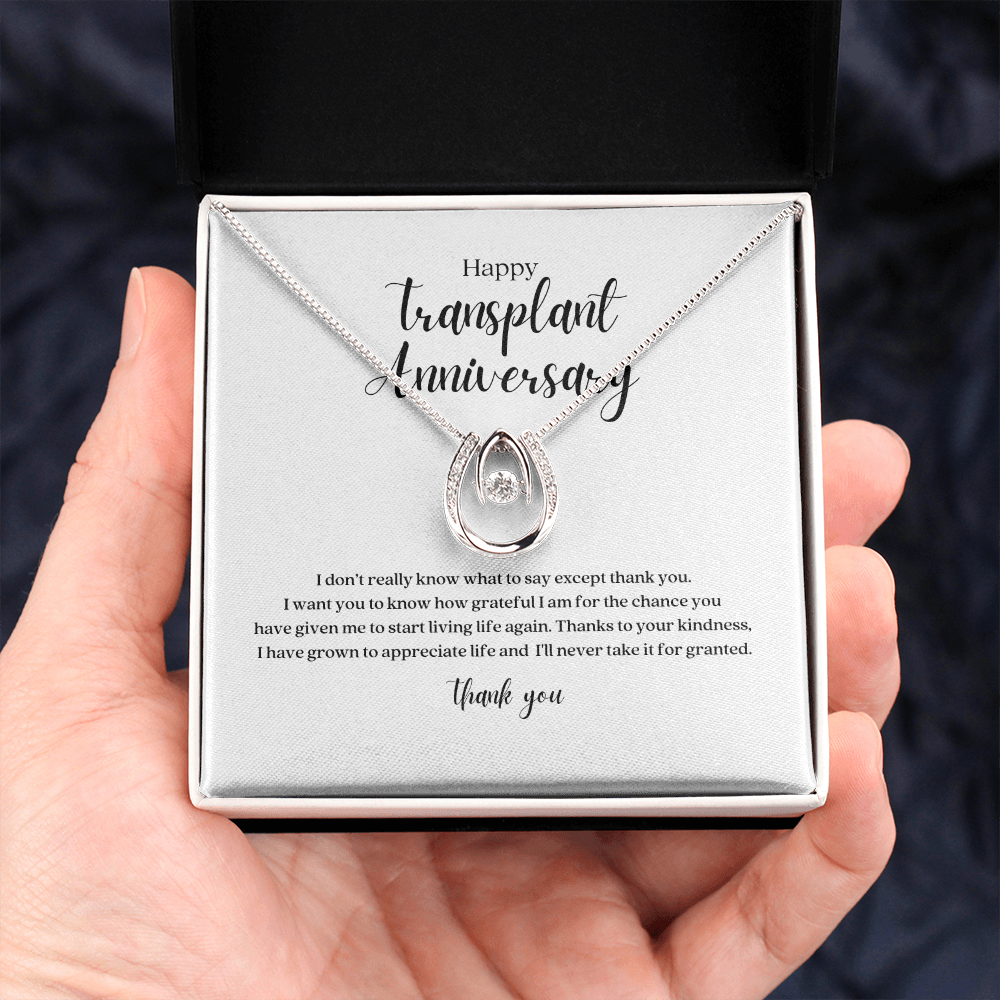 ShineOn Fulfillment Jewelry Lucky In Life Transplant Anniversary Pendant Necklace