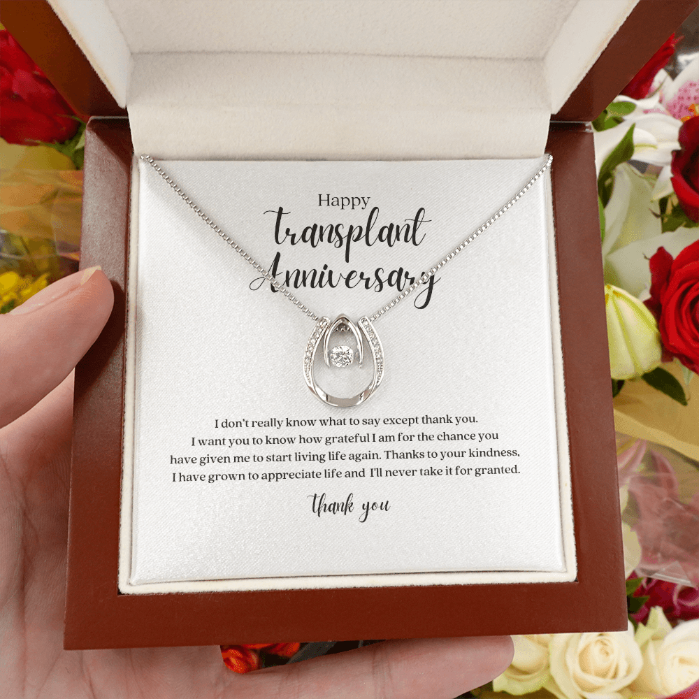 ShineOn Fulfillment Jewelry Lucky In Life Transplant Anniversary Pendant Necklace