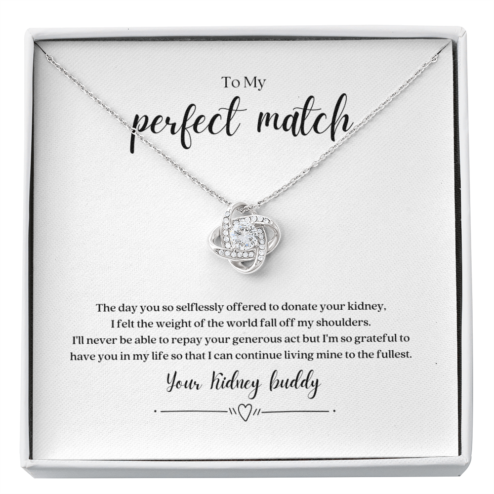 ShineOn Fulfillment Jewelry Perfect Match Kidney Buddy Knot Necklace