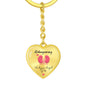 ShineOn Fulfillment Jewelry Graphic Heart Keychain (Gold) / No Transplant Anniversary Personalized Heart Keychain