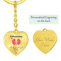 ShineOn Fulfillment Jewelry Graphic Heart Keychain (Gold) / Yes Transplant Anniversary Personalized Heart Keychain
