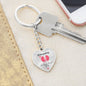 ShineOn Fulfillment Jewelry Transplant Anniversary Personalized Heart Keychain