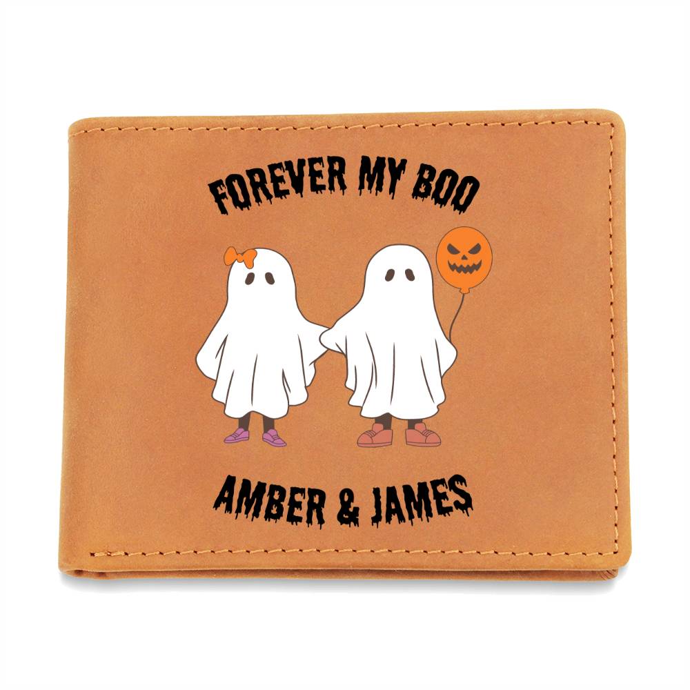 Custom Forever My Boo Halloween Leather Wallet