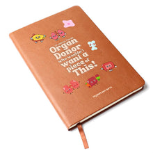 Load image into Gallery viewer, Organ Donor Leather Journal Notebook
