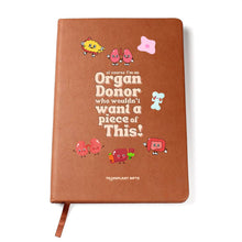 Load image into Gallery viewer, Organ Donor Leather Journal Notebook
