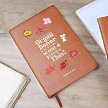 Load image into Gallery viewer, Organ Donor Leather Journal Notebook
