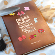 Load image into Gallery viewer, Organ Donor Leather Journal Notebook
