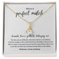 Kidney Donor Perfect Match Personalized Ribbon Pendant Necklace