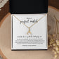 Kidney Donor Perfect Match Personalized Ribbon Pendant Necklace